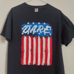 90s Y2K VINTAGE MEN'S DARE T-SHIRT BLACK SIZE MEDIUM